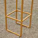 3D Metal Wedding Arch Frame, Gold Square 3D Backdrop Stand for Wedding Ceremony, Reception, Engagement Party, Birthday, Photo Booth & Event Decor