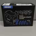 DOACE 2000W 220V to 110V Converter for European Travel for Hair Dryers, Voltage Converter US to Europe with Fast Charging Power Converter Adapter Combo with 4 USB Ports Step Down Transformer (Black)