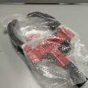 Tevlaphee Universal Wheel Lock Heavy Duty Security Trailer Wheel Lock Anti Theft Wheel Locks for Cars SUV Camper Motorcycle Trailer Great Deterrent Bright Color with 3 Keys (Black-red)