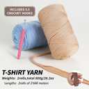2 Pack T-Shirt Yarn - Together 800g/236 Yards Elastic Fabric Crochet Cloth T-Shirt Yarn, Thick Hand Knitting Yarns for Crocheting Bags/Rugs/Baskets/Craft Project (Modern, Pink)