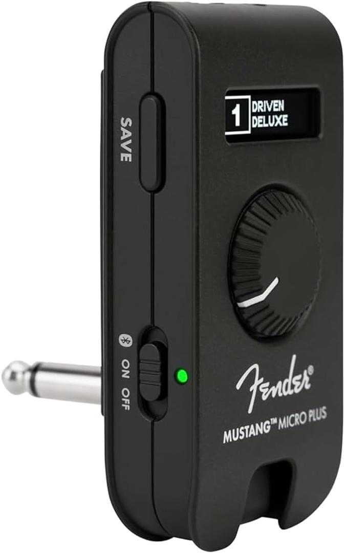 Fender Mustang Micro Plus Headphone Amplifier, Bluetooth Audio Streaming and 50 Amp and Effects Models