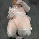 SCOM Reborn Baby Dolls Black Girl - 20 Inch African American Baby Dolls, Lifelike Soft Body Realistic with Open Eyes Red Suit Newborn Dolls Real Life Dolls Gift for Kids Age 3