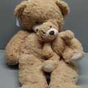 MorisMos Decorations Teddy Bear with Baby for Baby Shower, 39 Inch Soft Bear Stuffed Animal, Gift for Birthday Kids Girls Boys, Party Favor, Tan