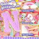 Chenille Letter Patches Self-Adhesive for Backpacks: Funcolor 82PCS Stick on Varsity Letter Patches - Cute Star Lightning Heart Rainbow Chenille Patch Stickers for Clothing Hats Bags