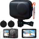 CYNOVA DJI Osmo Action 5 Pro Accessories Kit, Include DJI Osmo Action 5 Case, Action 5 Pro Screen Protector and Silicone Lens Cap, Anti-Scratch, Anti-Collision, Anti-Dust, All-Round Protection
