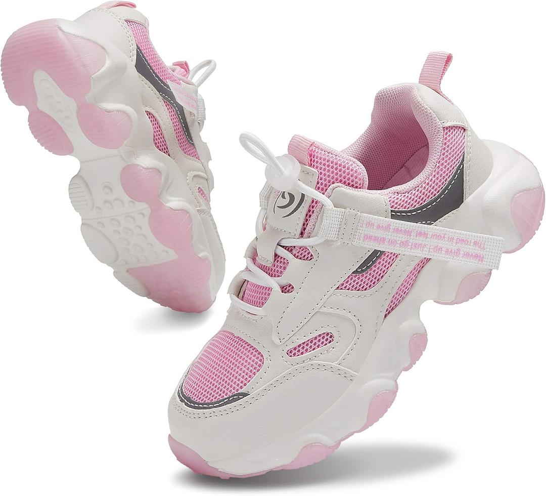 Santiro Boys Tennis Shoes Lightweight Fashion Kids Girls Sneakers (1 Little Kid, Pink)