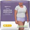 Amazon Basics Postpartum Incontinence Underwear for Women, Maximum Absorbency, Fresh Protection, Bladder Leak Protection, Disposable, XX-Large, Lavender, 14 Count
