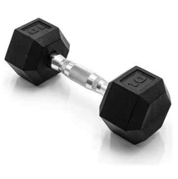 CAP Barbell Coated Hex Dumbbell Weight - Single | 10 lbs | Multiple Options