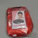 Red Short Bob Wig with Bangs for Women Loose Wavy Wig Curly Wavy Shoulder Length Synthetic Bob Wigs for Girl Halloween Costume Cosplay Daily Use