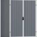 Patiowell 5x3 FT Resin Outdoor Storage Shed with Floor, Plastic Waterproof Outdoor Storage Cabinet, Garden Organizer Shed with Lockable Door for Patio Furniture, Pool Accessories, Dark Gray
