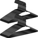 150 Pack Wire Hangers 15.9 Inch 13 Guage Wire Metal Dry Cleaner Hangers Bulk Thin Space Saving Suit Holder for Coats, Shirts, Suits, Pants, Skirts (Black)