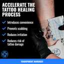 Saniderm Tattoo Aftercare Bandage 10 Sheets (Small Pack, 4 in x 4 in) Convenient, Faster Tattoo Healing and Protection Sterile, Waterproof, and Latex-Free