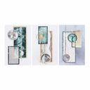 3 Piece Geometry Wall Art Circle and Rectangle Painting Funky Artwork Abstract Black White Picture Gallery Wrapped Home Office Decor  (12.00" x 16.00" x 3PCS)