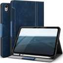 Antbox Case for iPad (A16) 11th Generation 11'' 2025/iPad 10th Generation 10.9'' 2022 with Built-in Pencil Holder Auto Sleep/Wake Function PU Leather Smart Cover (Blue)