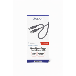 ZGEAR 6 Foot Silicone Rubber Sync & Charge Cable