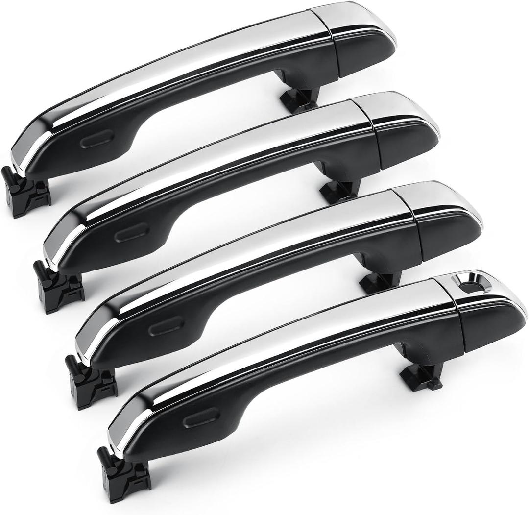 Chrome Exterior Door Handles (Set of 4) for 2010-2020 Toyota 4Runner,2016-2020 Land Cruiser/2010-2020 Lexus GX460,Front and Rear, Drive & Passenger Side(Not for Keyless Entry) Replaces# 6921035180B0