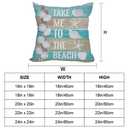 Qinqingo Outdoor Waterproof Throw Pillow Covers 24x24 inch Nautical Wood Beach Starfish Scallop Decorative Pillow Covers Coastal Theme Pillowcase for Patio Furniture Garden Set of 4, Turquoise Blue