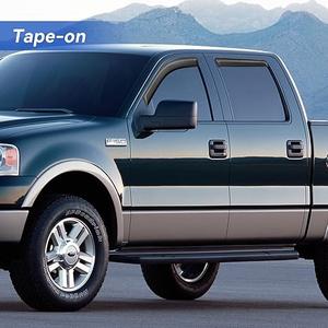 Window Visors Rain Guards for 2004 2005 2006 2007 2008 Ford F150 SuperCrew, Out-Channel Window Vent Wind Deflectors Visors Shades for 06 07 08 Lincoln Mark LT