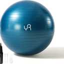 Exercise Ball for Workouts, 9 Inch Pilates Ball Anti-Burst and Slip Resistant Yoga Ball for Gym Fitness and Physical Therapy (Dark Blue 55cm)