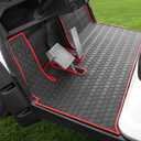 Yamaha Drive2 Golf Cart Floor Mat, Full Coverage Golf Cart Floor Mat Replacement for Yamaha Drive2 Models Only (2017-2023) & UMAX Rally 4x4-Red Trim