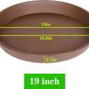 2 Pack of Plant Saucer 19", 2.3" Depth, 18 19 inch Plant Tray Saucer, Plant Dish for The Garden, Large Plant Saucer (19", Chocolate)