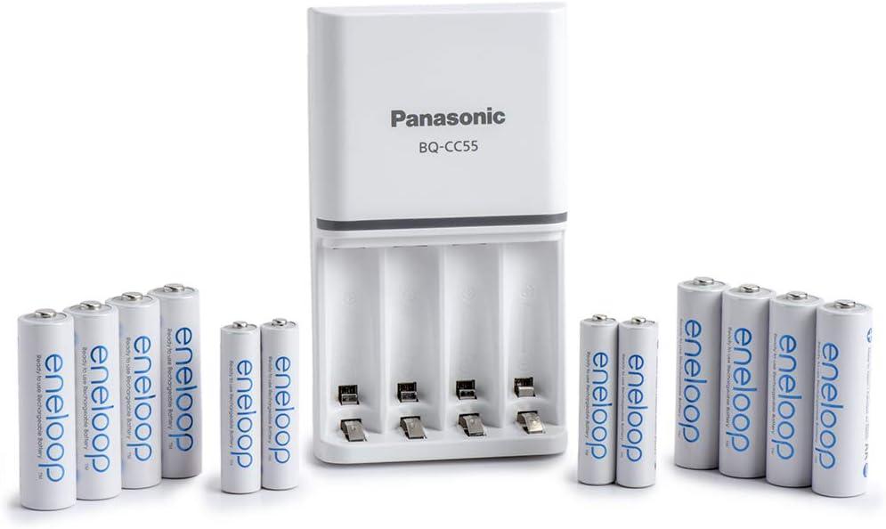 Panasonic K-KJ55MC84CZ eneloop Power Pack; 8AA, 4AAA, and Advanced Battery 3 Hour Quick Charger Panasonic K-KJ55MC84CZ eneloop Power Pack; 8AA, 4AAA, and Advanced Battery 3 Hour Quick Charger