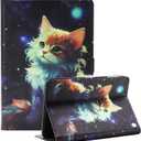 Amazon Kindle Fire HD 10 and Fire HD 10 Plus 10.1" Tablet Case (13th/11th Generation 2023/2021 Release), Slim Fit Leather Stand Smart Cover with Auto Sleep/Wake, Cute Cat