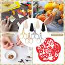 Lanties 12 Pcs Small Sewing Scissors Sharp Embroidery Vintage Crochet Scissors Set with Leather Covers 5 Inch Stainless Steel Sharp Blade Shear for Sewing Crafting DIY & Artwork Threading Tool