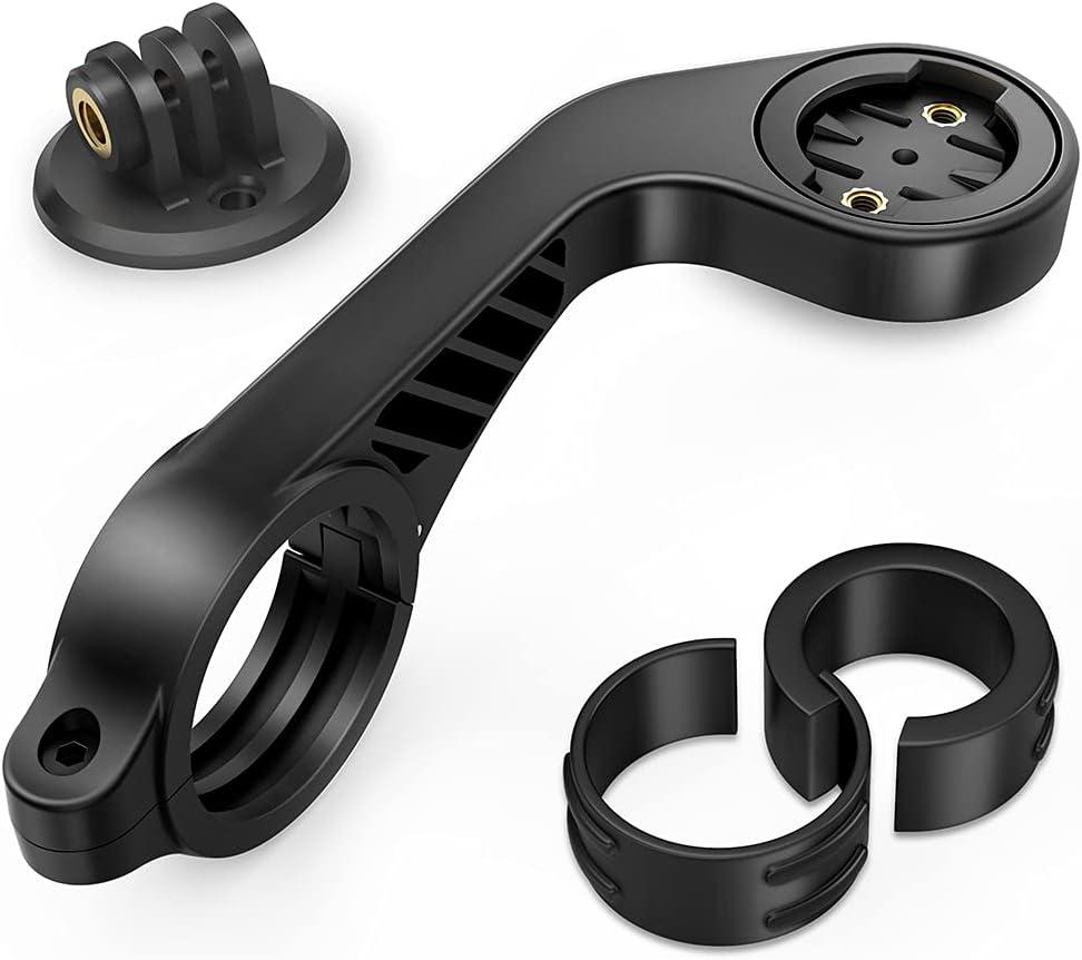 TUSITA Out Front Mount Compatible with Garmin Edge GPS Bike Computer, XOSS G/G+, iGPSPORT - Cycling Handlebar 25.4mm 31.8m