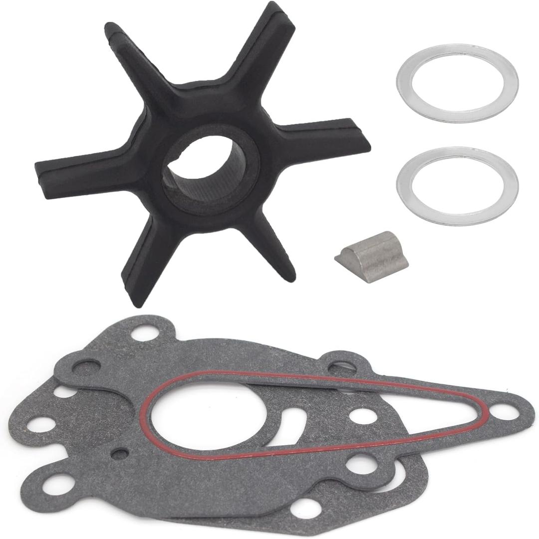 42038Q02 Water Pump Impeller Service Kit for Mercury Marine Force 6 8 9.9 15 HP Outboard Motor Replacement 47-42038-2 47-420381 47-42038Q02 Sierra 18-3062 with Key and Gasket