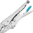 DURATECH 7-Inch Locking Pliers, Premium Cr-V Construction, Curved Jaw Locking Pliers with Wire Cutter, Fit for Clamping Twisting Welding