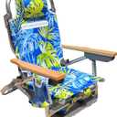 Premium Kids Beach Chair w/Wood Arms & Backpack Carry - Ultra-Lightweight, Foldable, Reclining, Multi-Position