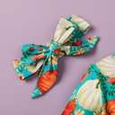 Yccutest Newborn Baby Girl Halloween Outfit Onesie Long Sleeve Cute Pumpkin Romper + Headband Toddler Infant Bodysuit Clothes (0-6 Months, Green)