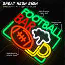 Football Bar Neon Sign Sport Beer Neon Light for Wall Decor Dimmable LED Neon Bar Sign for Man Cave Beer Bar Pub Store Bedroom Restaurant Club Ideal Gift for Football Fans 12.6 * 9.9in