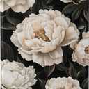 Elegant Peony Canvas Wall Art, Black and Cream Floral Decor, Spring Wall Art for Living Room, Bedroom, Home Office, Unframed 8x12 Inch Set of 2