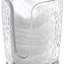 mDesign Plastic/Steel Compact Small Disposable Paper Cup Dispenser Storage Holder for Rinsing Cups on Bathroom Vanity Countertops - Rain Collection - Clear/Brushed