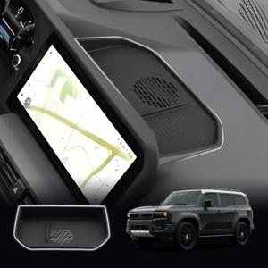 SXCY for 2024 2025 Toyota Land Cruiser Screen Back Organizer 2024 2025 Land Cruiser Dashboard Tray 2024+ Land Cruiser Accessories 2025 Land Cruiser Behind Screen Organizer (Silicone w/Speaker Hole)