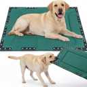 Colingmill Chew Proof Indestructible Dog Crate Bed, Green, 41” X 28”
