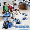 Transform Remote Control Car - Rc Cars, One-Button Transforming, 360 Rotation Drifting, 2.4ghz 1:18 Scale, Gift Kids Aged 4-6 Year Old Boys/Girls, Police Car Blue, 24.5 Cm X 12.5 Cm X 7 Cm