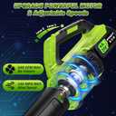 RYAHT Leaf Blower Cordless, Leaf Blower with Battery and Charger - 2 x 4.0Ah Batteries, 2 Speed Modes, 21V Powerful Lightweight Electric Blowers for Lawn Care, Patio Cleaning and Dust, Green