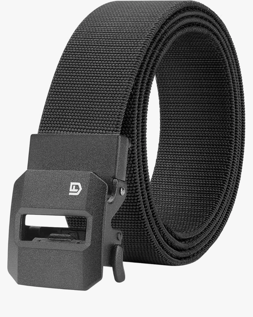 FAIRWIN Ratchet Belt Men - Tactical Stretch Nylon Web Work Belts, Gift for Casual Jeans, Pants, Golf, and Everyday Use