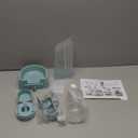 Oncpcare Rabbit Food and Water Bowl Set for Cage - Small Animal Food Dish for Rabbits, Ferrets, Cats, Birds (Blue)