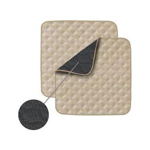 NonSlip Absorbent Washable Incontinence Pad underpad Seat 4Layer Design Chair Absorbent Pads Protection  for Seniors, Adult, Children, or Pet Underpad Protection  Set of 2 (Beige, 21" L x 22" W)