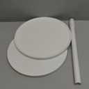 IRCPEN Adjustable End Table, Small Round Side Table, Drink Table for Small Spaces, Pedestal Nightstand for Living Room, Bedroom, Sofa Couch, White ET-010WW