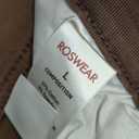 roswear Women's Wide Leg Jeans Casual High Waisted Stretch Baggy Loose Denim Pants (Large, Brown)