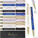 PerKoop 9 Sets Thank You Gifts for Coworker Pens with Boxes Employee Appreciation Bulk Party Favors Volunteer Nurse Teacher Team Office Supplies(Multicolor,Mixed)
