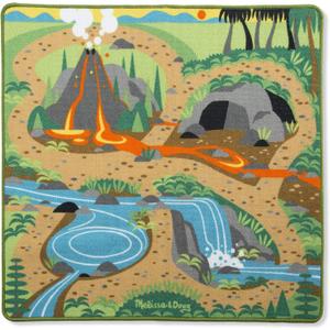Melissa & Doug Prehistoric Playground Dinosaur Activity Rug -39" x 36"