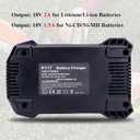 P117 Dual Chemistry 12V 14.4V 18V Battery Charger Replacement for Ryobi Charger ONE+ P117 P118 P119 P100 P101 P102 Lithium-Ion NiCd NiMh Battery