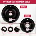 4-Pack Chrome Electric Stove Drip Pans Replacement, Includes Black 26 & 28 Burner Drip Pans, Compatible with Most Plug-in Electric Ranges