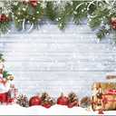 Dudaacvt 10X8FT Christmas Photography Backdrops Rustic White Wooden Wall Background Winter Holiday Party Decor Backdrop Xmas Photo Booth Background